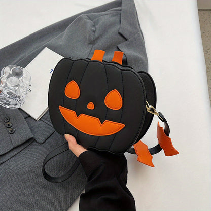 Funny Pumpkin Crossbody Bag, Halloween Devil Shoulder Bag, Ghost Skull Pumpkin Purse For Women Girls