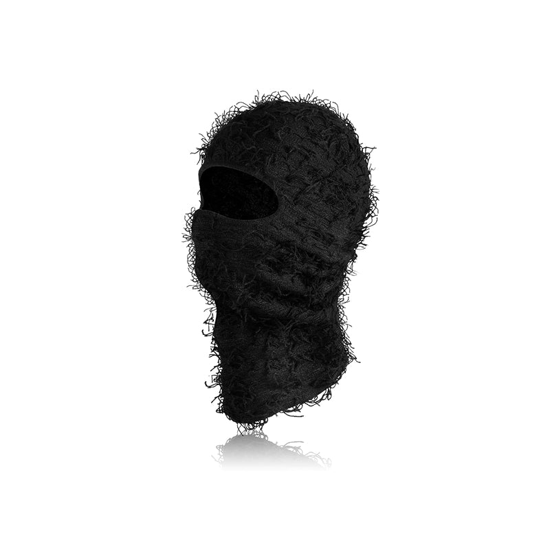 2024 New Distressed Balaclava Knitted Full Face Ski Mask: Winter Windproof Neck Warmer for Men and Women - Stay Cozy and Protected!