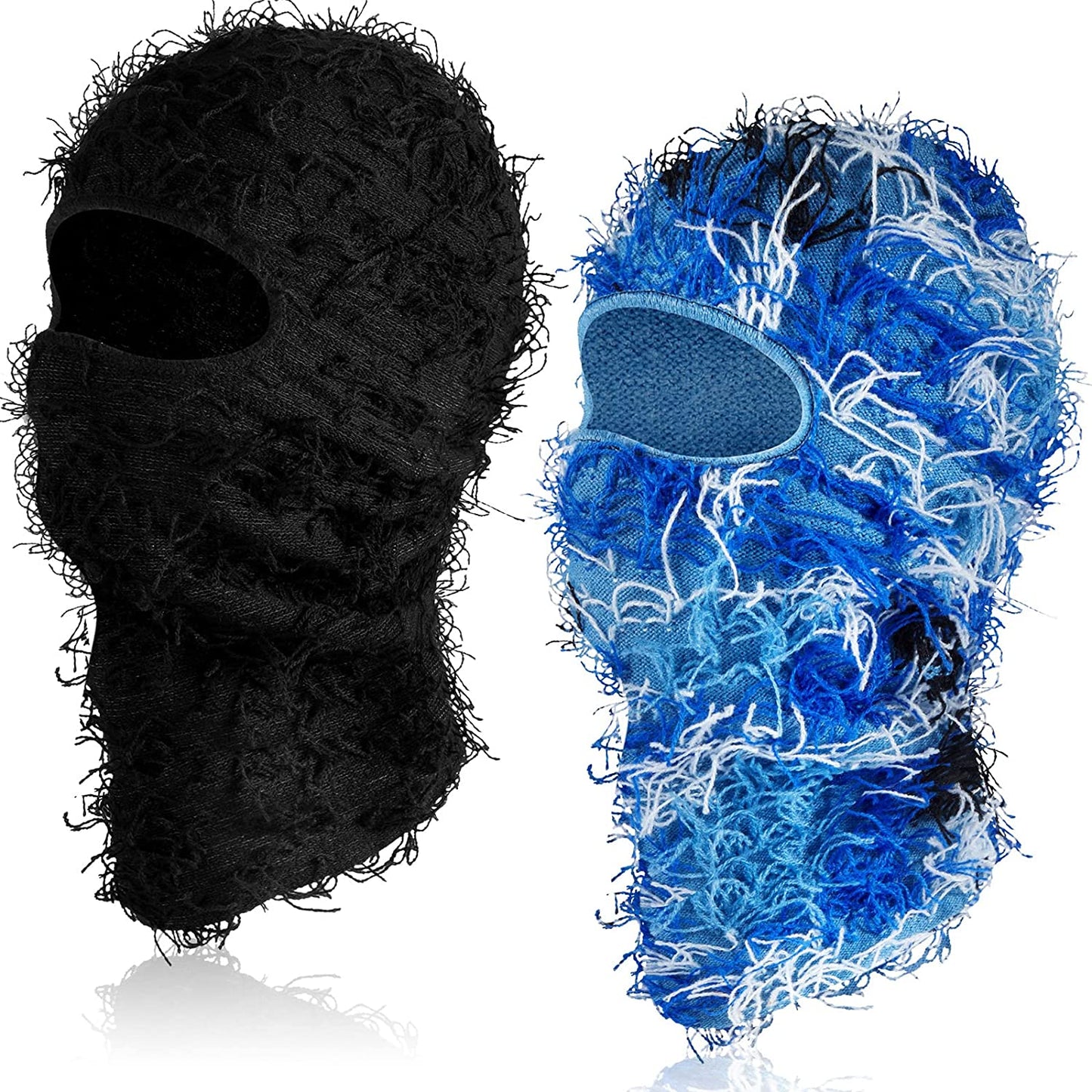 2024 New Distressed Balaclava Knitted Full Face Ski Mask: Winter Windproof Neck Warmer for Men and Women - Stay Cozy and Protected!