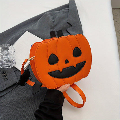 Funny Pumpkin Crossbody Bag, Halloween Devil Shoulder Bag, Ghost Skull Pumpkin Purse For Women Girls