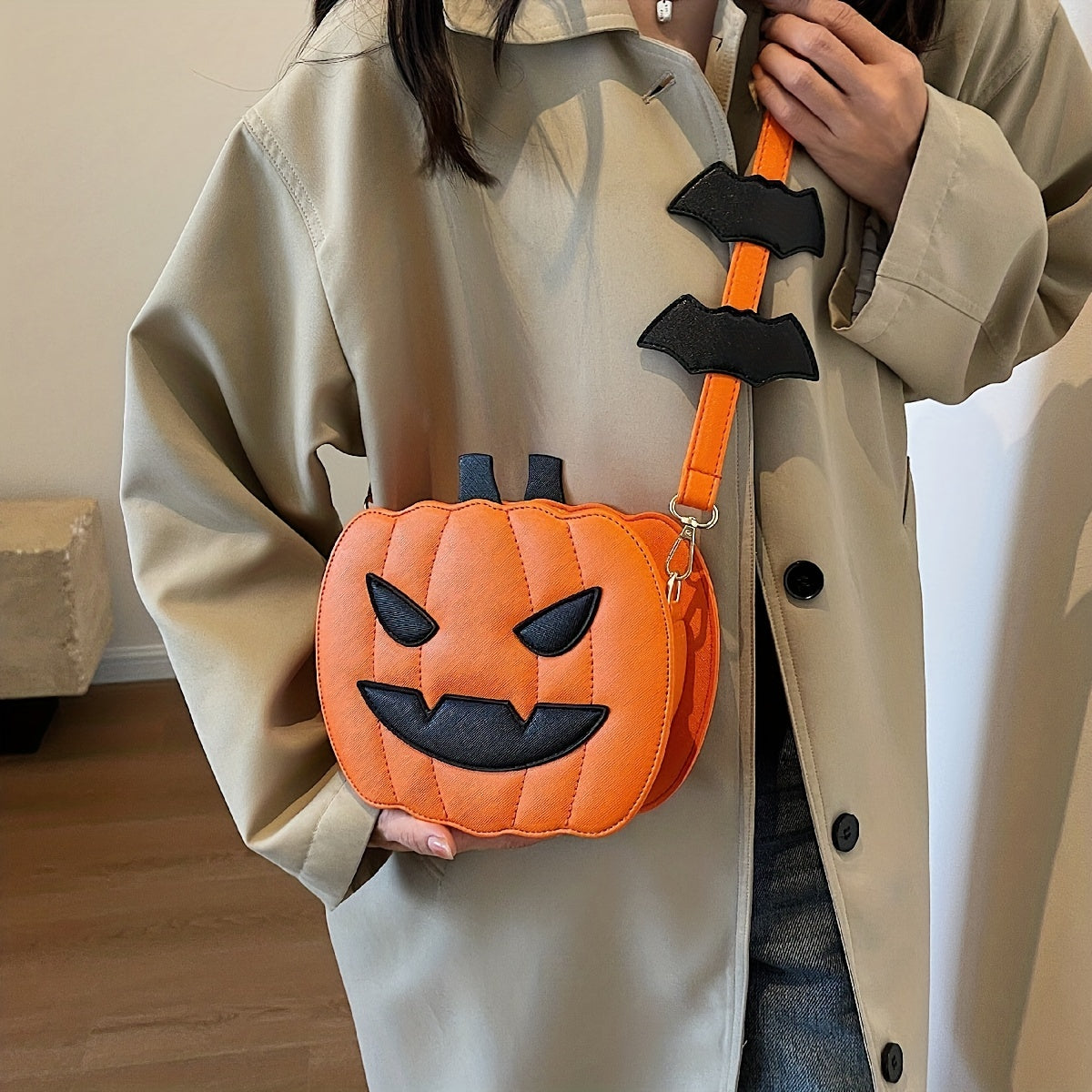 Funny Pumpkin Crossbody Bag, Halloween Devil Shoulder Bag, Ghost Skull Pumpkin Purse For Women Girls