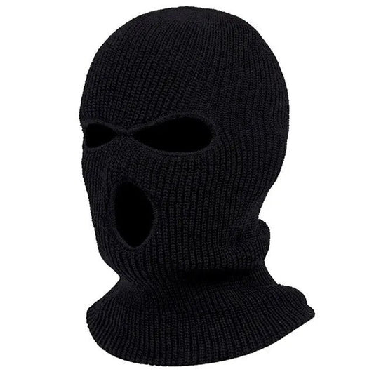 Winter Warm Head Cover, 3-hole Knitting Ski Mask Cold Proof Full Face Mask