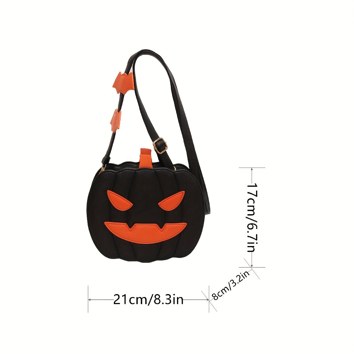 Funny Pumpkin Crossbody Bag, Halloween Devil Shoulder Bag, Ghost Skull Pumpkin Purse For Women Girls