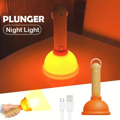 Plunger Bedside Lamp, Night Light, Wall Lamp, Battery And USB Pluggable Night Light - Handheld Or Wall Mounted Lighting Flashlight, Table Ambiance Decor Mood Light, Bedroom Living Room Night Light