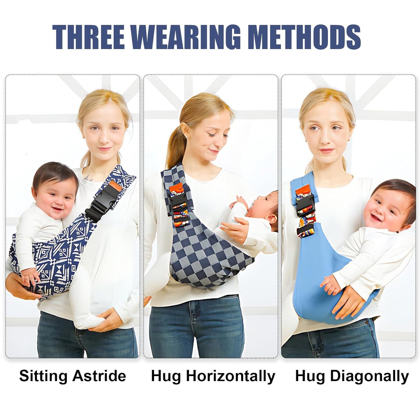 Baby Sling Carrier,Baby Carrier Newborn to Toddler, Adjustable Baby Carrier Sling,Non-Slip Hip Seat Carrier,Carrying 10-30 lbs