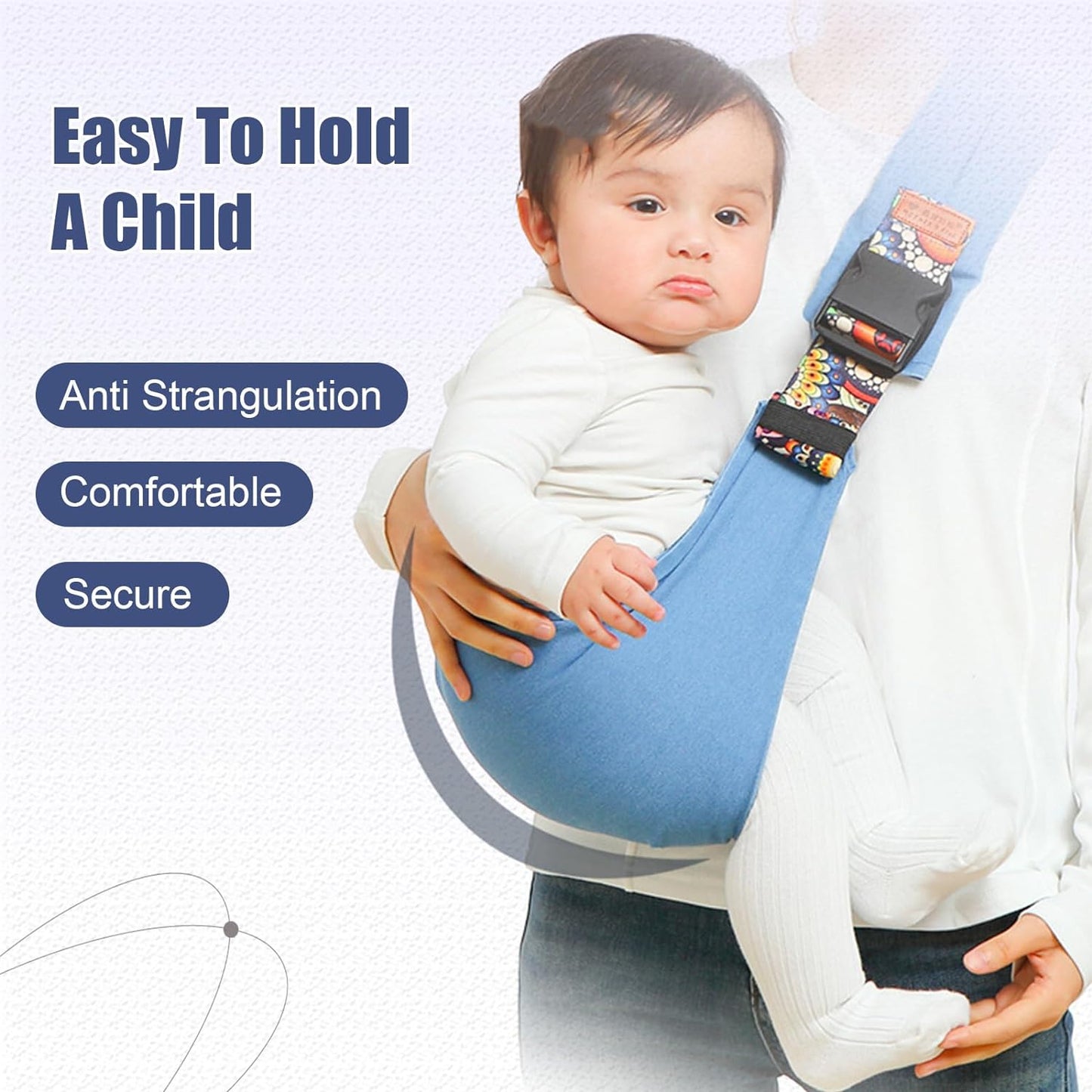 Baby Sling Carrier,Baby Carrier Newborn to Toddler, Adjustable Baby Carrier Sling,Non-Slip Hip Seat Carrier,Carrying 10-30 lbs