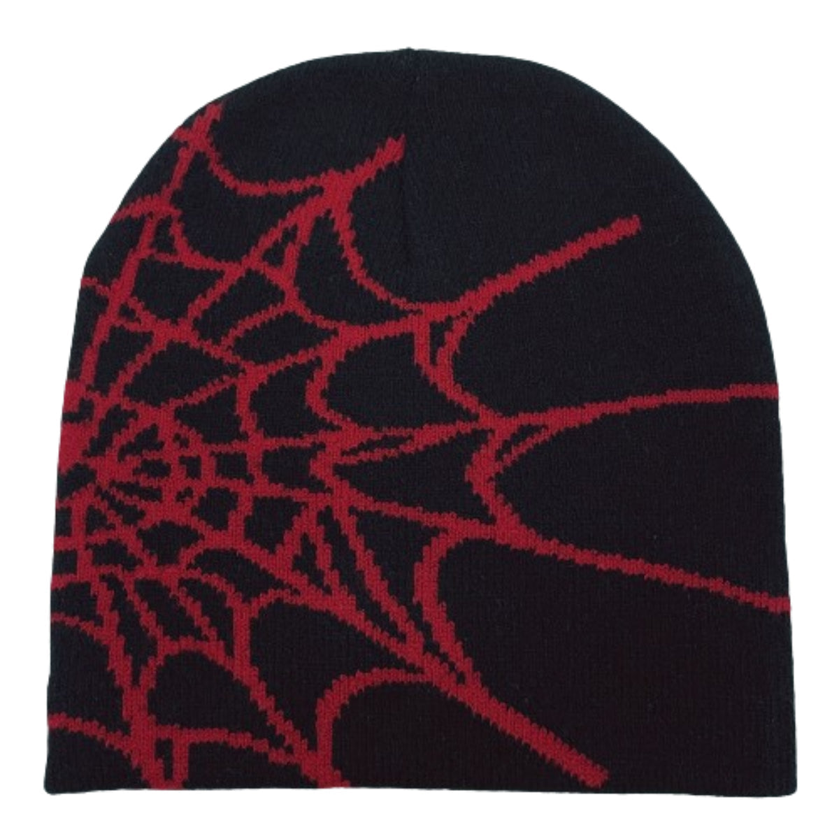 2024 New Autumn/Winter Slouchy Knitted Beanie Hat - Unisex Plain Color with Spider Web Embroidery