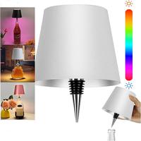 2024 New Wireless Bottle Decor Light Upgraded LED RGB Table Lamp for DIY Enthusiasts and Bottle Collectors - Rechargeable Wine Bottle Lamp Shade for Bar Restaurant Party and Home Decoration