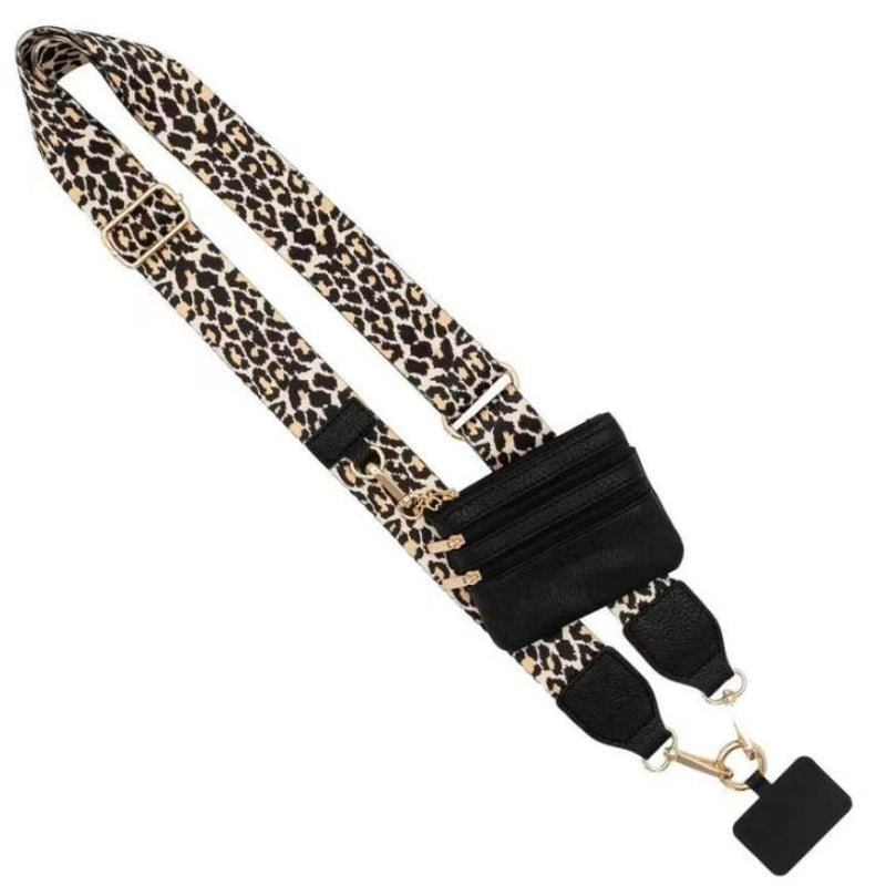 Phone Strap with Zippered Pouch, Clip and Go Strap for Phone with Wallet Crossbody, Clip and Go Strap with Pouch, Phone Strap Crossbody