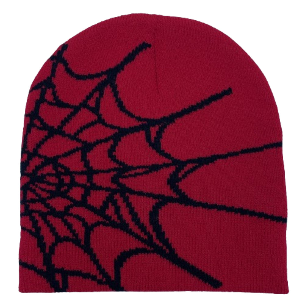 2024 New Autumn/Winter Slouchy Knitted Beanie Hat - Unisex Plain Color with Spider Web Embroidery