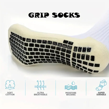 2024 Men's Soccer Socks Anti Slip Non Slip Grip Pads for Football Basketball Sports Grip Socks