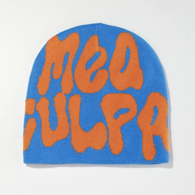 1 PCS 2024 New Knitting Beanies Hat Unisex Hip Hop Quality Cap Mea Culpa Fashion Hundred Cap