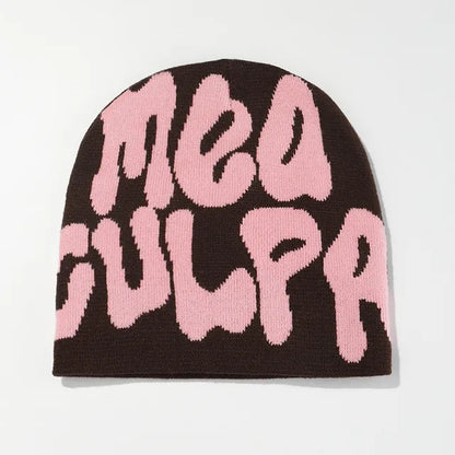 1 PCS 2024 New Knitting Beanies Hat Unisex Hip Hop Quality Cap Mea Culpa Fashion Hundred Cap