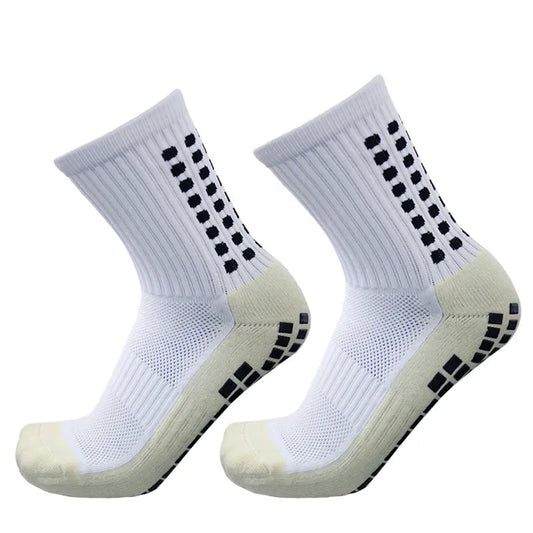 TIKSHORTS Men's Football Soccer Socks Sports Cycling Grip Socks Anti Slip Non Slip Grip Pads for Football Basketball